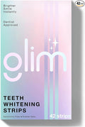 Glim Professional Teeth Whitening Strips| 42 Strips (21 Treatments), Hydrogen-Free, Peroxide-Free, Non-Toxic, Dentist Recommended, Sensitivity Free - Vegan & Cruelty Free - (Mint)-Ruum Studio Home