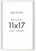 HAUS AND HUES 11x17 Picture Frame - 11 X 17 Frame Wood Picture Frames, 11x17 Poster Frame Wooden Picture Frames, 17x11 Picture Frame Wooden Frames, Frame 11x17 Natural Wood Frame (White Oak Frame)-Ruum Studio Home