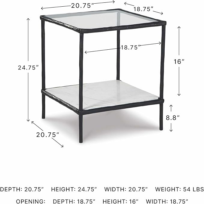 Signature Design by Ashley Ryandale Contemporary Accent Table, Antique Black-Ruum Studio Home