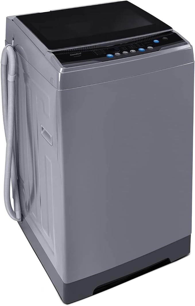 COMFEE’ 1.6 Cu.ft Portable Washing Machine, 11lbs Capacity Fully Automatic Compact Washer with Wheels, 6 Wash Programs Laundry Drain Pump, Ideal for Apartments, RV, Camping, Magnetic Gray-Ruum Studio Home
