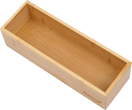 Bamboo Drawer Organizer - Kitchen Utensil Organizer Silverware Tray Cutlery Holder，Office Desk Supplies and Accessories (8.9x3x2.6 inch)-Ruum Studio Home