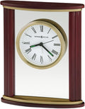 Howard Miller Victor Tabletop Clock - Wooden Desk Timepiece with Glass Crystal, Felt Bottom, Quartz Movement, Analog Alarm Clock, Battery Operated for Home, Office, Living Room, and Bedroom Decor-Ruum Studio Home