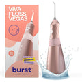 Burst Electric Water Flosser for Teeth Cleaning (3 Modes/Rose Gold) | Cordless | Plaque Removal Between Braces & Dental Work | Portable Floss | Refillable 110mL Tank-Ruum Studio Home