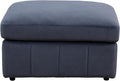 Ottoman Rectangular Storage Ottoman Bench, Flannel Footrest Stool Footstool with Lid for Living Room, Bedroom, Entryway, Gray Blue, 38"x30"x22"-Ruum Studio Home