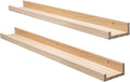 AZSKY Picture Ledge Long Floating Wall Shelf 48 Inch Photo Ledge Display Floating Shelves Wall Mounted Shelves Home Decor Nursery Bookshelf Natural Wood Set of 2-Ruum Studio Home