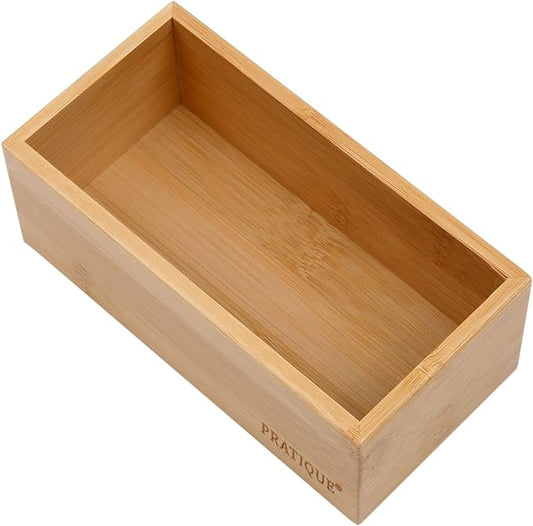 Bamboo Drawer Organizer - Kitchen Utensil Organizer Silverware Tray Cutlery Holder，Office Desk Supplies and Accessories (5.9x3x2.6 inch)-Ruum Studio Home