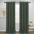 Easy-Going Blackout Curtains for Bedroom, Solid Thermal Insulated Grommet and Noise Reduction Window Drapes, Room Darkening Curtains for Living Room, 2 Panels (52x96 in,Greyish Green)-Ruum Studio Home