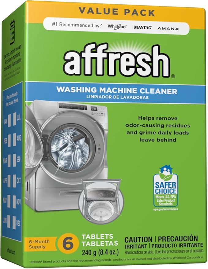 Affresh Washing Machine Cleaner, Cleans Front Load and Top Load Washers, Including HE, 6 Tablets-Ruum Studio Home