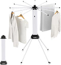 Clothes Drying Rack Foldable & Collapsible Drying Racks with 4-Leg Octopus Design, Large Capacity Space Saving Indoor Drying Rack for Bedroom,Balcony,Laundry for Indoor/Outdoor Use (White)-Ruum Studio Home