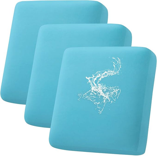 hyha Waterproof Couch Cushion Covers, Stretch Sofa Couch Seat Slipcover for Dog Washable, Non-Slip Waterproof Outdoor Cushion Covers for Patio Furniture Replacement (3 Pieces, Peacock Blue)-Ruum Studio Home