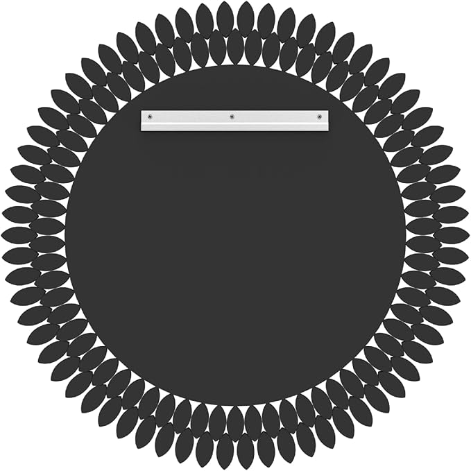 Kelly Miller Round Jeweled Mirror for Wall Decor, 32 in Modern Decorative Wall Mirror with Luxury Diamonds Beveled Vanity Mirror for Bedroom, Living Room, Bathroom, Hallway, Entryway, Fireplace-Ruum Studio Home