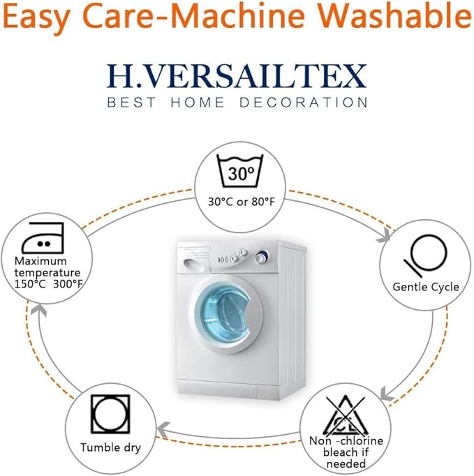 H.VERSAILTEX Super Stretch Individual Seat Cushion Covers Sofa Covers Couch Cushion Covers Slipcover Sets Thick Jacquard Textured Twill Fabric (1 Piece Sofa Cushion Cover, Chocolate)-Ruum Studio Home