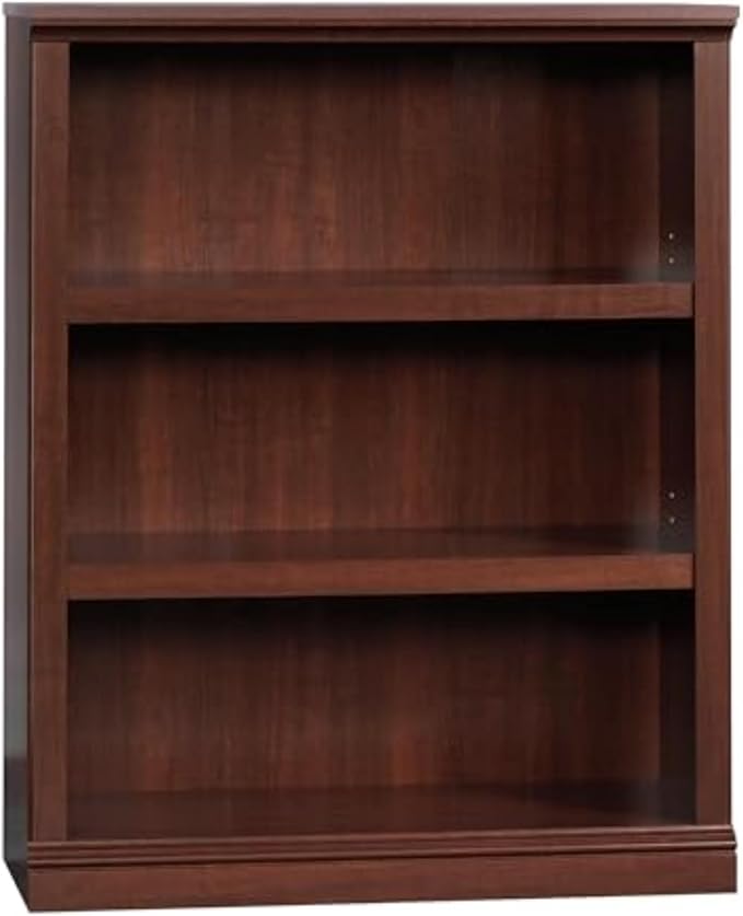 Sauder Miscellaneous Storage 3 Bookcase/Book Shelf, L: 35.28" x W: 13.23" x H: 43.78", Select Cherry finish-Ruum Studio Home