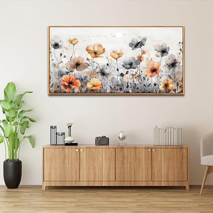 ZUITINGHUA Wood Framed Canvas Wall Art For Living Room Large Wall Decor For Office Bedroom Decorations Flowers Landscape Pictures Farmhouse Paintings Artwork Aesthetic Mural Home Decor 30x60 In-Ruum Studio Home