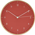 LUUK LIFESTYLE Modern Wall Clock with Silent Quartz Movement, Stylish and Elegant, for Living Room, Bedroom, Dining Room, red and Gold-Ruum Studio Home