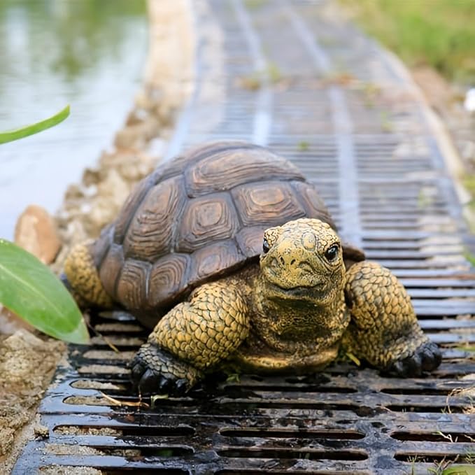 Weather-Resistant Resin Turtle Statue Decoration, Exquisite Handicraft, Artistic Simulation Animal Sculpture, Suitable for Outdoor Gardens, Courtyards, Ponds, Colorful Holiday Decoration Gifts-Ruum Studio Home