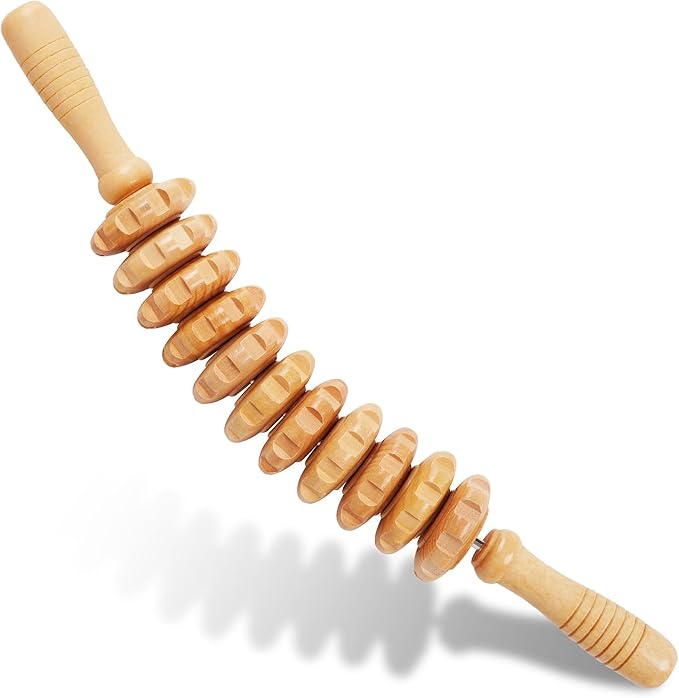 Liitrton Wood Therapy Fasci Massage Tools, Curved Wooden Massage Roller Cellulite Reduction and Muscle Tension (Wood)-Ruum Studio Home