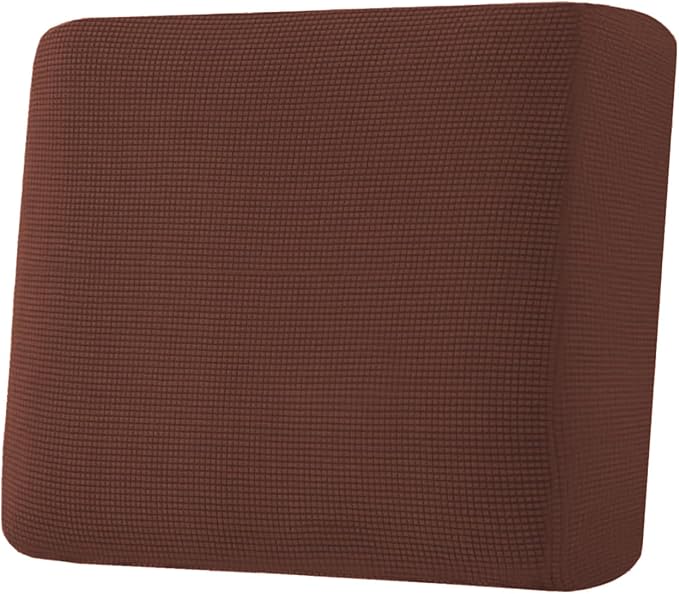 H.VERSAILTEX Super Stretch Individual Seat Cushion Covers Sofa Covers Couch Cushion Covers Slipcover Sets Thick Jacquard Textured Twill Fabric (1 Piece Chair Cushion Cover, Burnt Brick)-Ruum Studio Home