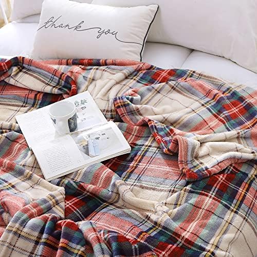 MERRYLIFE Tartan Plaid Print Throw Blanket Decorative Fleece Throw | Ultra-Plush Colorful | Couch Blanket Travel Lap | Home Gift Use(60" 90",Tartan)-Ruum Studio Home
