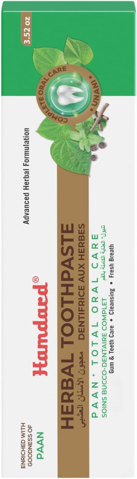Hamdard Paan Total Oral Care Toothpaste – 100g | Herbal Ayurvedic Toothpaste with Paan Flavor | Fluoride-Free | Gum Care, Fresh Breath & Natural Oral Hygiene-Ruum Studio Home