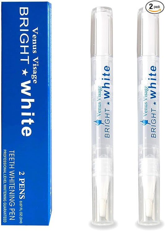 Venus Visage Award Winning Teeth Whitening Pen, 20+ Uses - Teeth whitening Kit Professionally formulated - Best Teeth whitening Gel Pen Teeth Whitener - Low Sensitivity (Mint) (0.07 Fl Oz (Pack of 2))-Ruum Studio Home