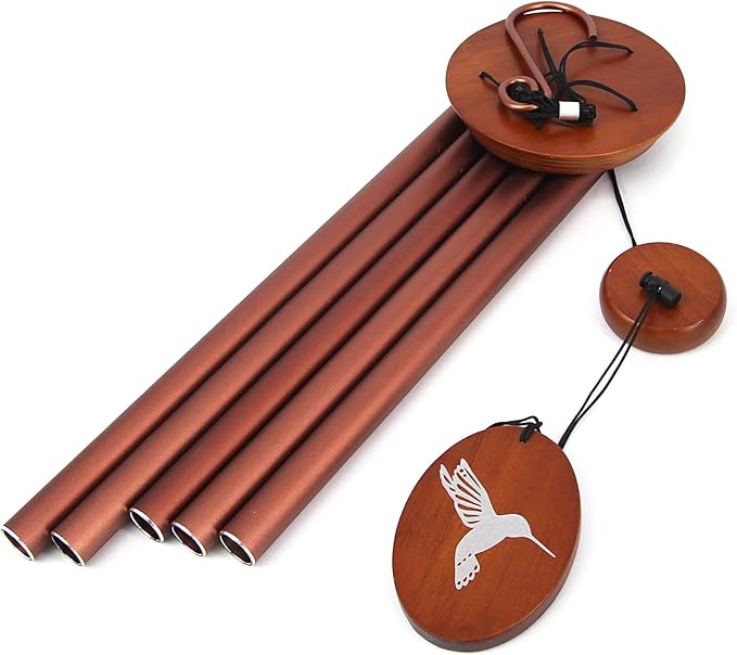 Hummingbird Outdoor Wind Chimes - 33" Tall, Tuned Melody, Memorial Gift for Mom/Grandma, Weather-Resistant, Perfect Decoration for Patio, Garden, Yard & Indoors-Ruum Studio Home