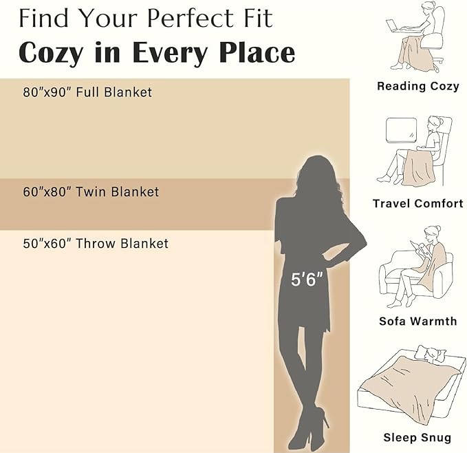 JINCHAN Boho Floral 100% Cotton Blanket 4-Layer Throw Blanket with Tassel Taupe and White Flower Butterfly Soft Luxury Rustic Farmhouse Decor Blanket for Couch Bed 80x90 inch All Season gift for women-Ruum Studio Home