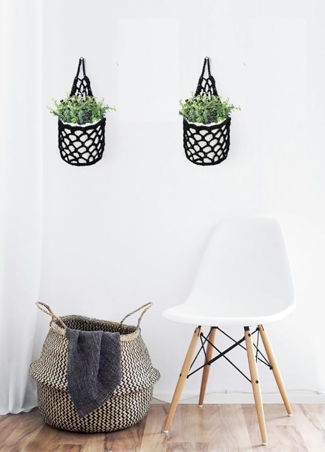 2PK Wall Planters for Indoor Plants, Macrame Plant Hanger | Wall Planter, Plant Hanger, Hanging Planter (2PK, for 6 inch Pot)-Ruum Studio Home