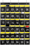 Loghot Classroom Accessories Closet Pocket Chart for Cell Phones Holder Wall Door Hanging Organizer (36 Pockets Black)-Ruum Studio Home