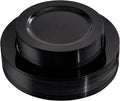 FLOWERCAT 60PCS Black Plastic Plates - Heavy Duty Black Disposable Plates for 30 guests Halloween Party/Wedding/New Year - Include 30PCS 10.25inch Dinner Plates and 30PCS 7.5inch Dessert Plates-Ruum Studio Home
