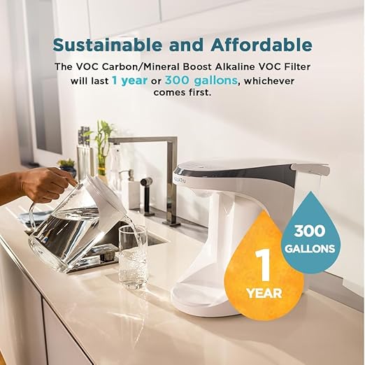 AquaTru Carafe Smart Alkaline | Countertop Water Purifier for PFAS and Other Contaminants with Exclusive 4-Stage Ultra Reverse Osmosis Technology (No Plumbing or Installation Required) | BPA Free-Ruum Studio Home