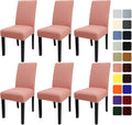 JQinHome Terra Cotta Chair Covers for Dining Room Set of 6, High Stretch Removable Washable Parsons Chair Slipcover for Home Party Hotel Wedding Ceremony (6PCS,Terra Cotta)-Ruum Studio Home