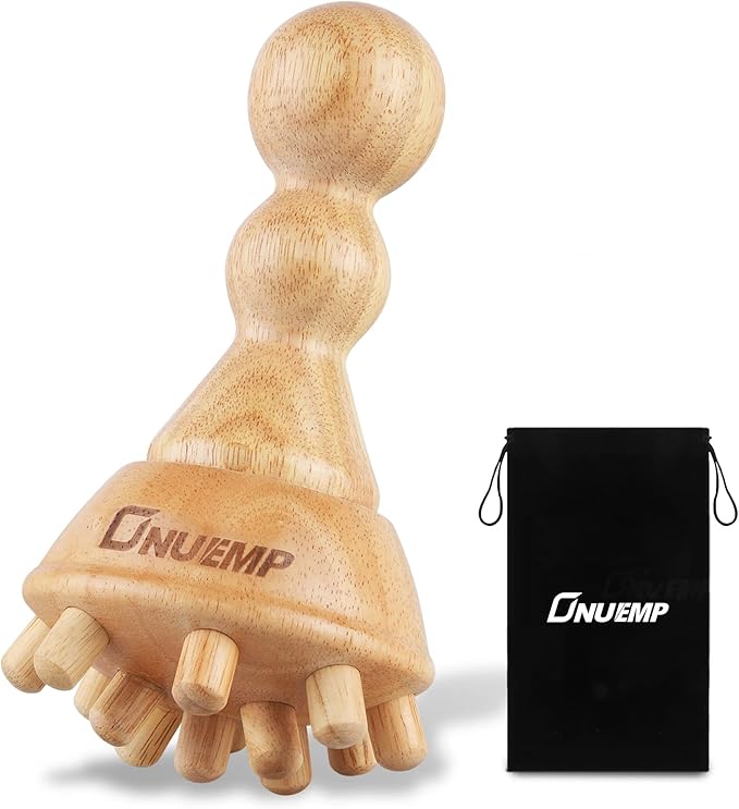 ONUEMP Cellulite Massage Tool, Wood Therapy Massage Tools Lymphatic Drainage Massager, Maderoterapia Kit Colombiana Lipedema Massagers Meridian Brush for Fascia Release, Body Sculpting-Ruum Studio Home