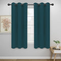 Easy-Going Blackout Curtains for Bedroom, Solid Thermal Insulated Grommet and Noise Reduction Window Drapes, Room Darkening Curtains for Living Room, 2 Panels(42x63 in, Peacock Blue)-Ruum Studio Home