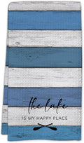 Lake House Dish Towel, Waffle Weave Microfiber Kitchen Cloth, Rustic Lake Decor for Home, Nautical Bathroom Accent, Lakehouse Gift Idea for Cottage Cabin Vacation Retreat - A04-Ruum Studio Home