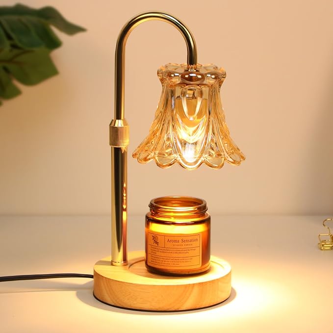 GEEZO Fragrance Candle Warmer Lamp，Electric Candle Warmer with Timer & Dimmer，Mom Christmas Birthday Gifts for Women, House Warming Gifts New Home Bedroom Decor-Ruum Studio Home