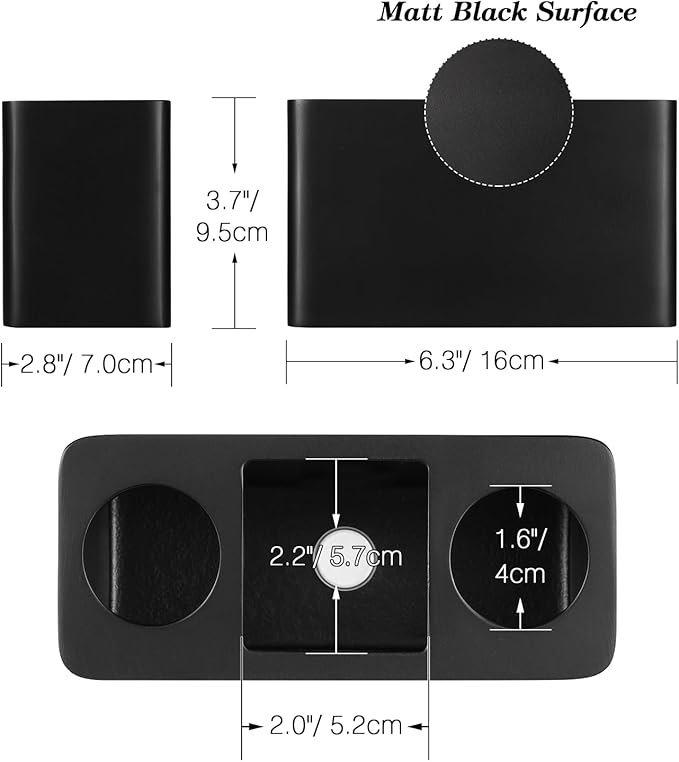 Luxspire Toothbrush Holder, 3 Slots Electric Toothbrush and Toothpaste Holder, Resin Bathroom Countertop Storage Bathroom Accessories Toothbrush Stand for Vanity Counter Organizer Caddy - Black-Ruum Studio Home