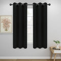 Easy-Going Blackout Curtains for Bedroom, Solid Thermal Insulated Grommet and Noise Reduction Window Drapes, Room Darkening Curtains for Living Room, 2 Panels (34x63 in, Black)-Ruum Studio Home