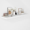 Fun Memories Floating Shelves - 12 Inch Rustic Wooden Wall Shelves - Extra Deeper & Thicker Wall Mounted Storage Shelf for Living Room, Kitchen, Farmhouse - 48" W x 12" D x 1.8" H - White-Ruum Studio Home