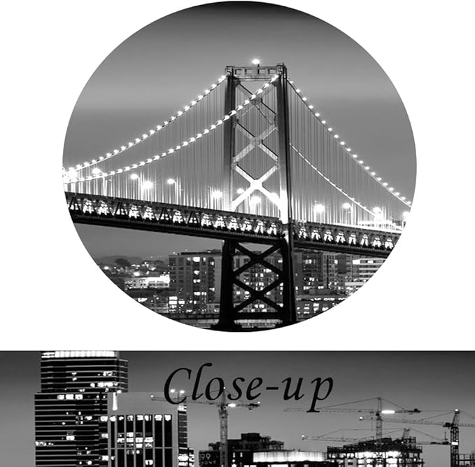 KREATIVE ARTS - San Francisco Bay at Night in Black and White Bridge 3 Panels Modern Landscape Artwork Canvas Prints Cityscape Pictures Paintings on Canvas Wall Art for Home Decor (12x16inchx3pcs)-Ruum Studio Home