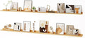 Floating Picture Ledge Shelves for Wall Set of 2, 84 Inches Picture Ledge Shelf with Long Large Nursery Book Shelf for Toys Storage Kids Bookshelf Wall Mounted Living Room Bedroom Decor Frames, Oak-Ruum Studio Home