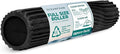 Oceanfoam Tidal Roller - Black & Charcoal Marbled - Muscle Massage Foam Roller for Back Pain & Stretching - Firm and Ergonomic Wide Wave Textured - Yoga, Athletics, & Wellness - Full Size, 20" x 5"-Ruum Studio Home