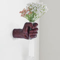 Wall Sculptures, Hand Vases Home Decor, Wall Mount Art Sculpture, Unique Wall Art Statue, Funky Flower Vase Decorations, Modern Eclectic Hanging Decor,Glass Test Tube Vase-Ruum Studio Home
