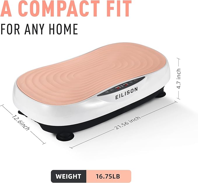 EILISON Glory Vibration Plate Exercise Machine - Whole Body Workout Vibration Fitness Platform Equipment for Home & Travel Workout, Weight Loss, Toning & Wellness-Ruum Studio Home