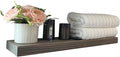 joelsantiques 24 Inch Wooden Floating Shelves for Wall - 24x6x2 in - Made of Natural Wood - Short Heavy Duty Rustic Wall Shelves for Bedroom - Perfect for Bathroom, Kitchen - Grey-Ruum Studio Home