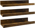 Giftgarden 16 Inch Floating Shelves for Wall Set of 3, Rustic Wall Mounted Picture Ledge Wooden Wall Shelf for Living Room Bedroom Kitchen Bathroom, 3 Different Sizes-Ruum Studio Home