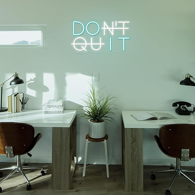 Don't Quit LED Neon Sign for Wall Decor, DO IT Neon Lights Party Decorations, USB Powered Switch LED Neon Lights Adjustable for Office, Gym, Man Cave, Gamer Room Decor-Ruum Studio Home