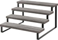 YINMIT Wooden Display Riser Stand, Tiered Perfume and Cologne Organizer Stand, 4 Tier Spice Rack Organizer, Rustic Display Shelf for Candles (4 Tier,Grey)-Ruum Studio Home