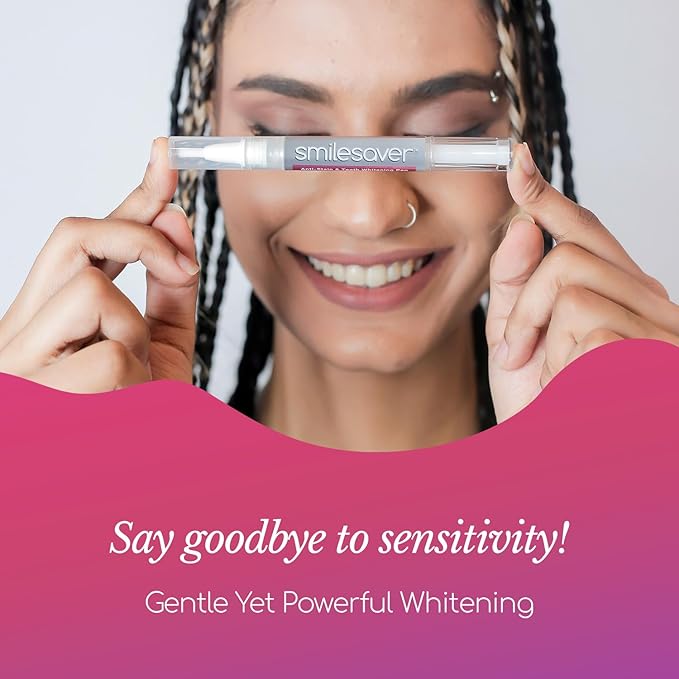 Smilesaver Peroxide-Free Teeth Whitening Pen – Long-Lasting, Gentle Formula for Sensitive Teeth – Portable Stain Remover Pen for a Radiant Smile – Easy-to-Use Oral Care Product for Brighter Enamel-Ruum Studio Home