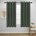 Easy-Going Blackout Curtains for Bedroom, Solid Thermal Insulated Grommet and Noise Reduction Window Drapes, Room Darkening Curtains for Living Room, 2 Panels (52x46 in,Greyish Green)-Ruum Studio Home